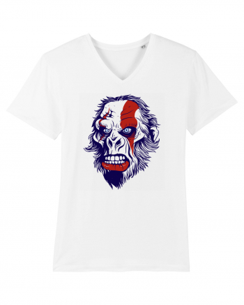 Ape Angry Face White