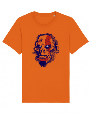 Ape Angry Face Bright Orange