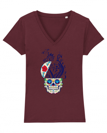 Mexican Skull Burgundy
