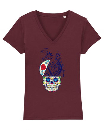 Mexican Skull Burgundy