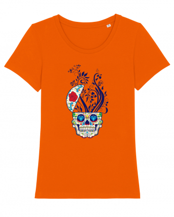 Mexican Skull Bright Orange