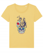 Mexican Skull Tricou mânecă scurtă guler larg fitted Damă Expresser