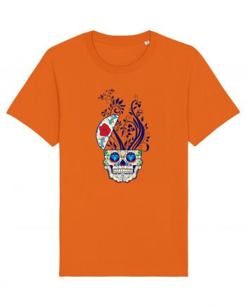 Mexican Skull Bright Orange