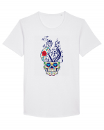 Mexican Skull Tricou mânecă scurtă guler larg Bărbat Skater