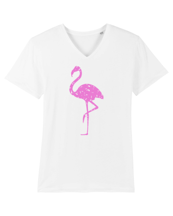 Pink Flamingo White