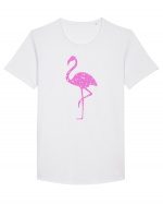 Pink Flamingo Tricou mânecă scurtă guler larg Bărbat Skater