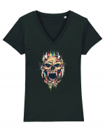 Demon Skull Tricou mânecă scurtă guler V Damă Evoker