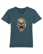 Demon Skull Tricou mânecă scurtă guler V Bărbat Presenter