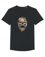 Demon Skull Tricou mânecă scurtă guler larg Bărbat Skater