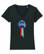 Psychedelic Ape Tricou mânecă scurtă guler V Damă Evoker