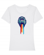 Psychedelic Ape Tricou mânecă scurtă guler larg fitted Damă Expresser