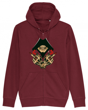 Illuminati Skull Burgundy