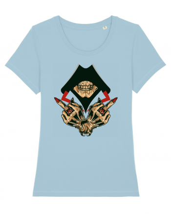 Illuminati Skull Sky Blue