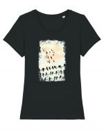 Birds On Full Moon Tricou mânecă scurtă guler larg fitted Damă Expresser