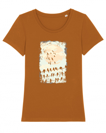 Birds On Full Moon Roasted Orange