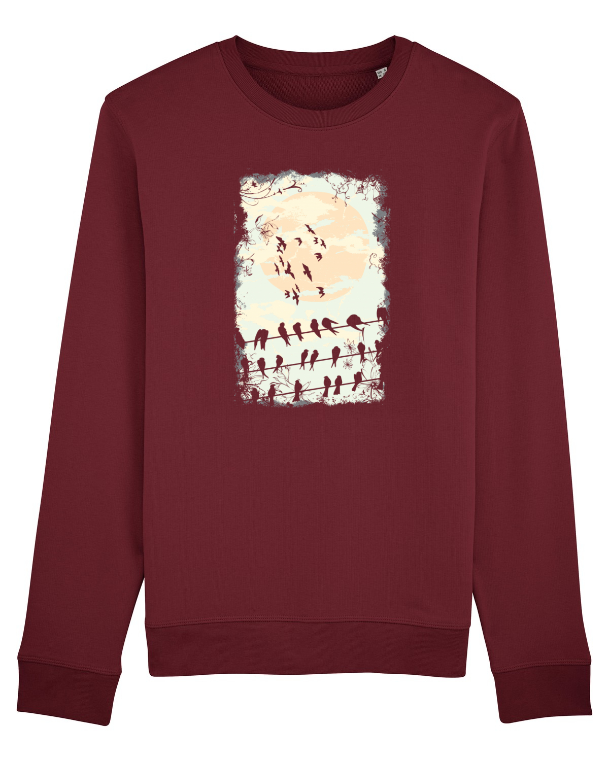 Bluză mânecă lungă Unisex Rise Burgundy