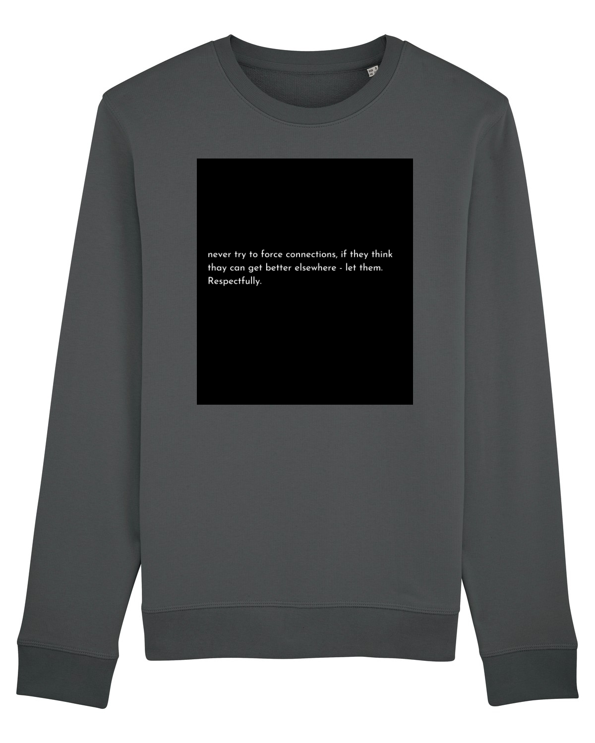 Bluză mânecă lungă Unisex Rise Anthracite