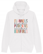 Flannels Pumpkins Bonfires Hanorac cu fermoar Unisex Connector