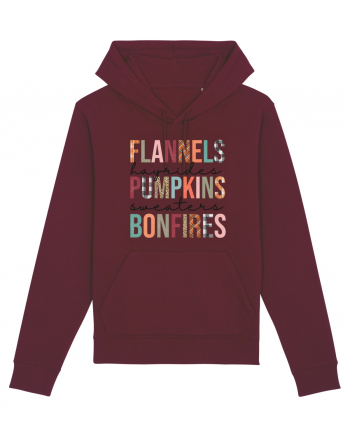 Flannels Pumpkins Bonfires Burgundy