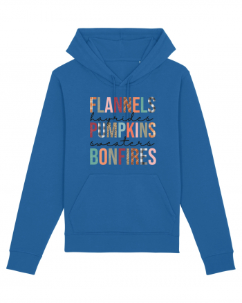 Flannels Pumpkins Bonfires Royal Blue