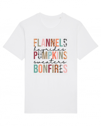 Flannels Pumpkins Bonfires White