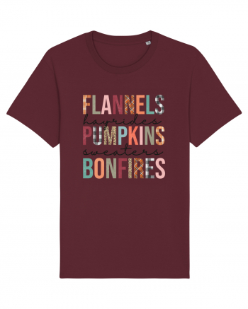 Flannels Pumpkins Bonfires Burgundy