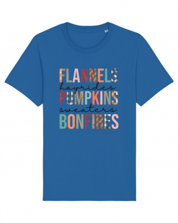 Flannels Pumpkins Bonfires Royal Blue