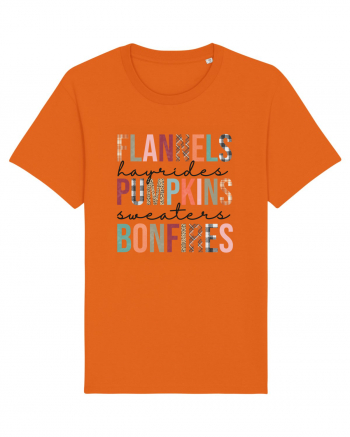 Flannels Pumpkins Bonfires Bright Orange