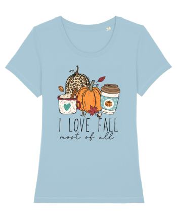 I Love Fall Sky Blue