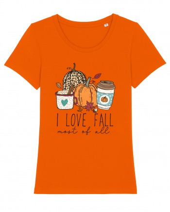 I Love Fall Bright Orange