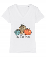 It's Fall Y'all Tricou mânecă scurtă guler V Damă Evoker