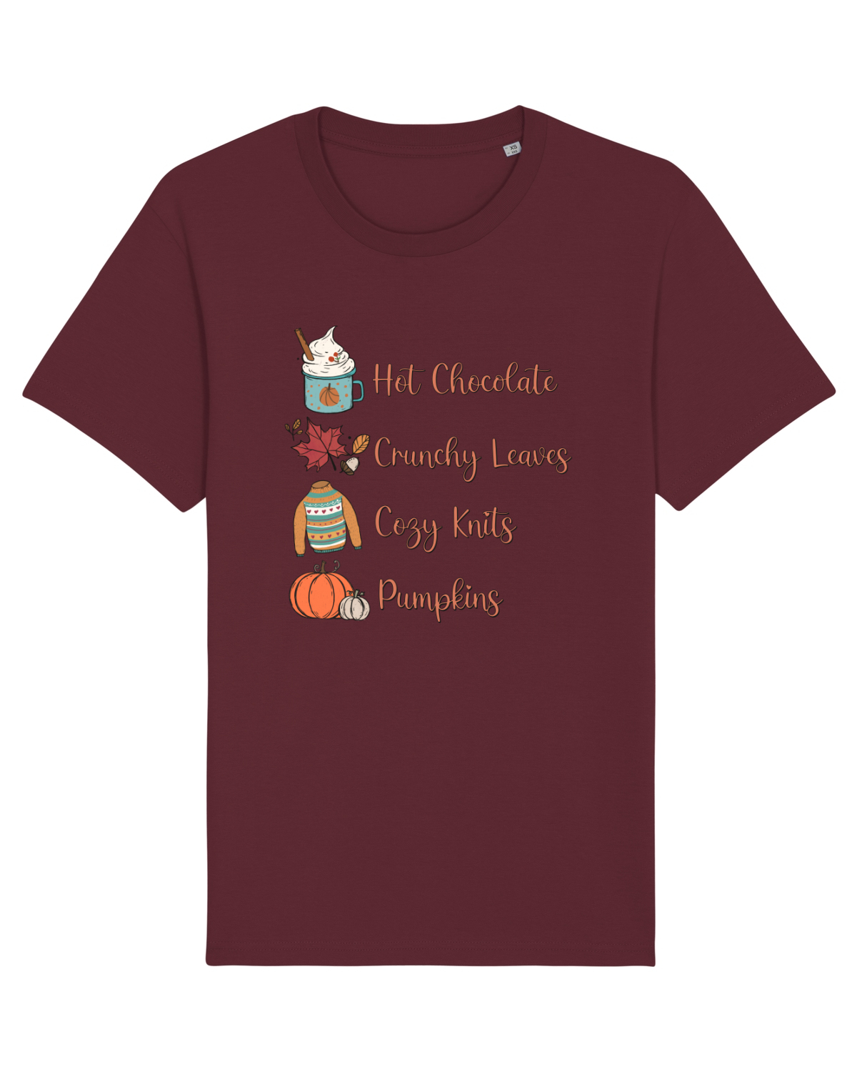 Tricou mânecă scurtă Unisex Rocker Burgundy
