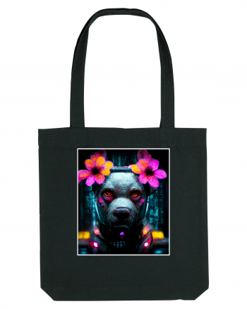 cyber punk dog Black