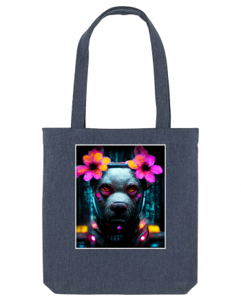 cyber punk dog Midnight Blue