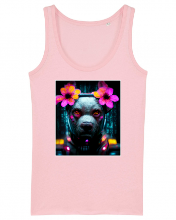 cyber punk dog Cotton Pink