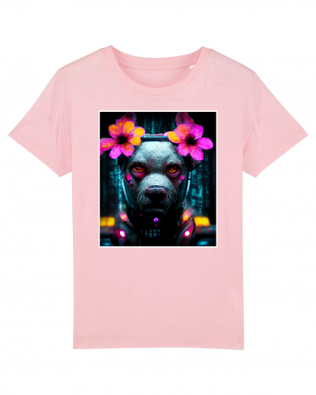 cyber punk dog Cotton Pink