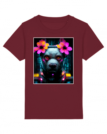 cyber punk dog Burgundy