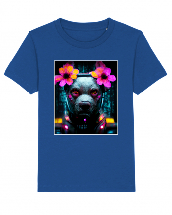 cyber punk dog Majorelle Blue