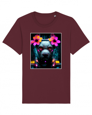 cyber punk dog Burgundy