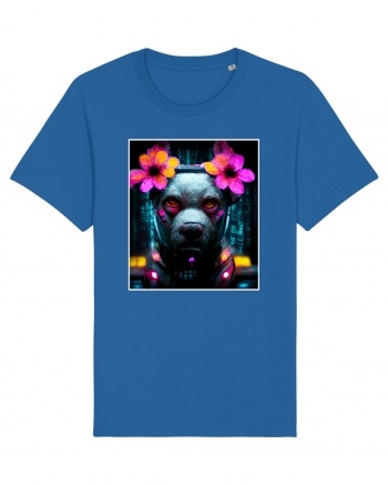 cyber punk dog Royal Blue