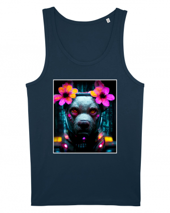 cyber punk dog Navy