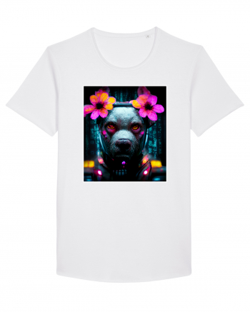 cyber punk dog White