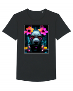 cyber punk dog Tricou mânecă scurtă guler larg Bărbat Skater