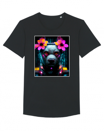 cyber punk dog Black