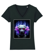 matrix dog Tricou mânecă scurtă guler V Damă Evoker