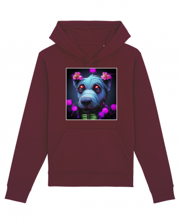 stylizeted dog Burgundy