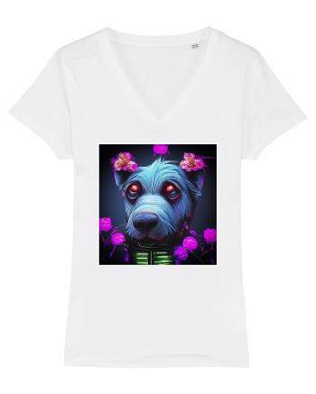 stylizeted dog White