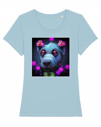 stylizeted dog Sky Blue