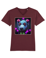 stylizeted dog Tricou mânecă scurtă guler V Bărbat Presenter