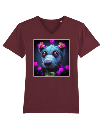 stylizeted dog Burgundy